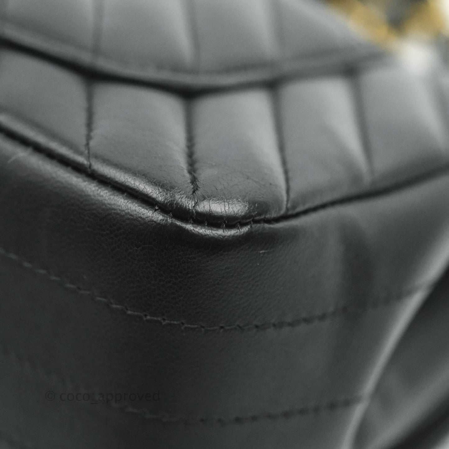 Chanel Chevron Mini Rectangular Flap Black Lambskin Aged Gold Hardware