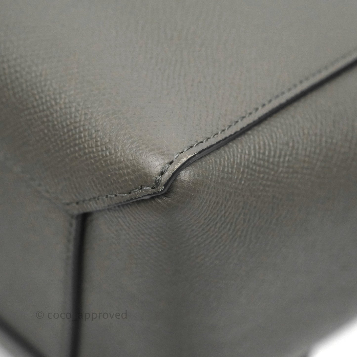 Celine Micro Belt Bag Grey Grained Calfskin Gold Hardware