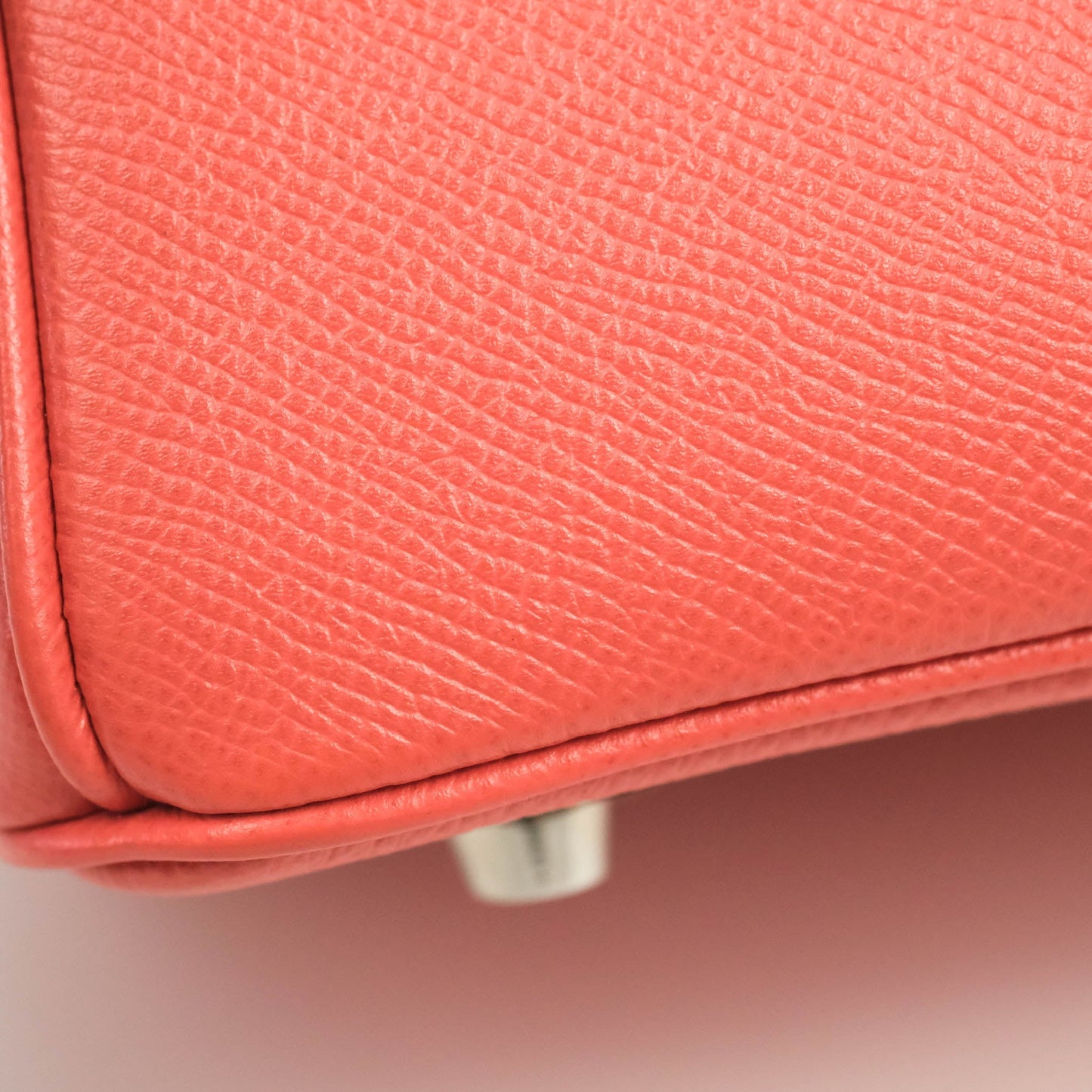 Hermes Birkin 25 Flamingo Epsom Palladium Hardware