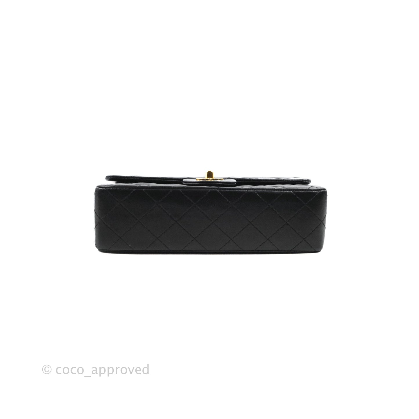 Chanel Vintage Classic Small S/M Flap Black Lambskin 24K Gold Hardware