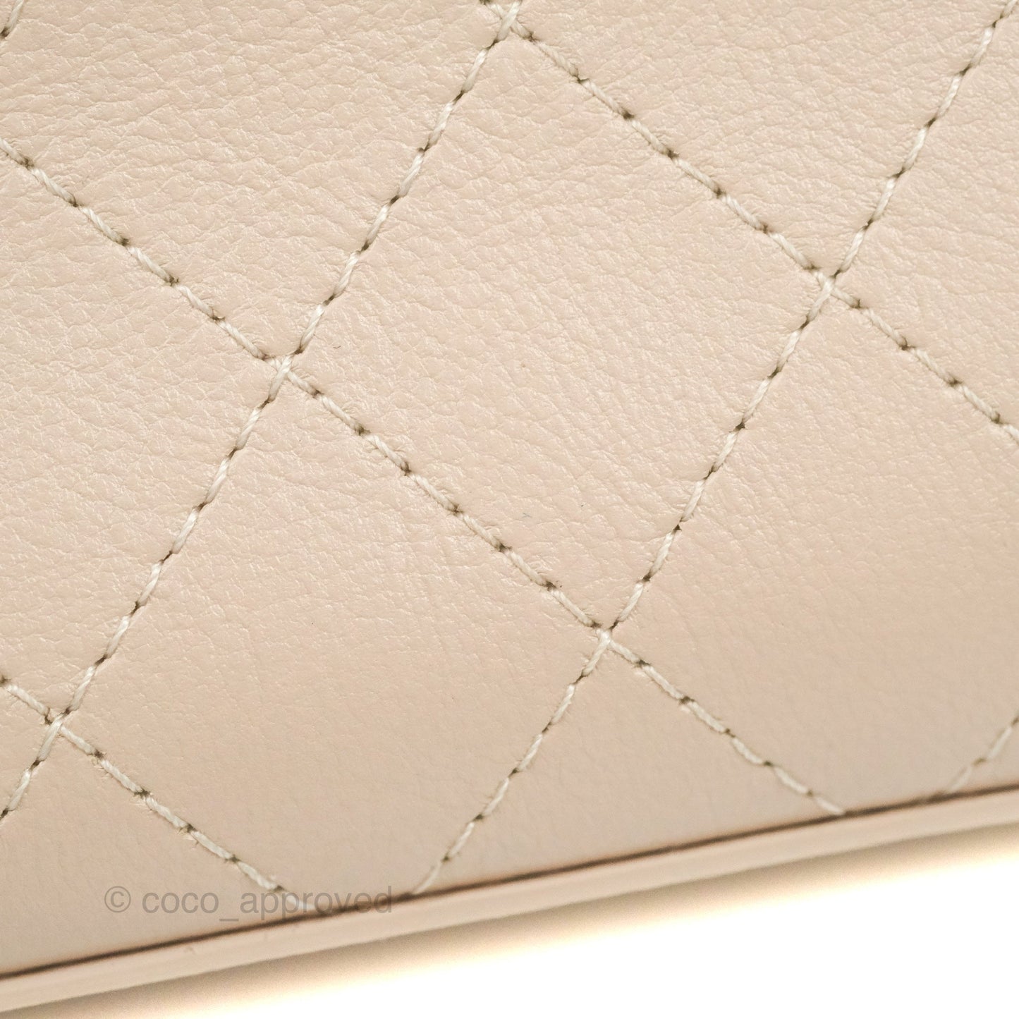 Chanel Flat Quilted Flap Bag Light Beige Calfskin Gold Hardware