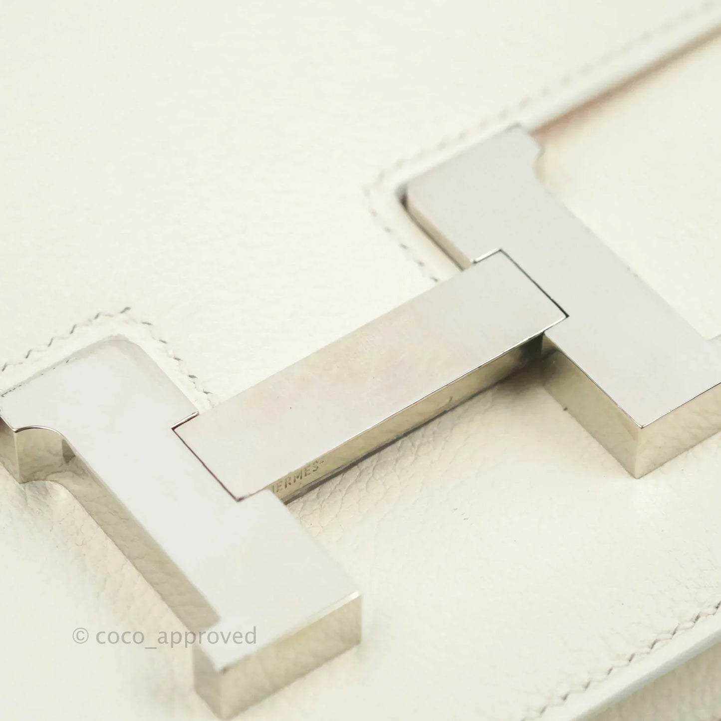Hermès Constance HSS Mini 18cm White Evercolor Palladium Hardware