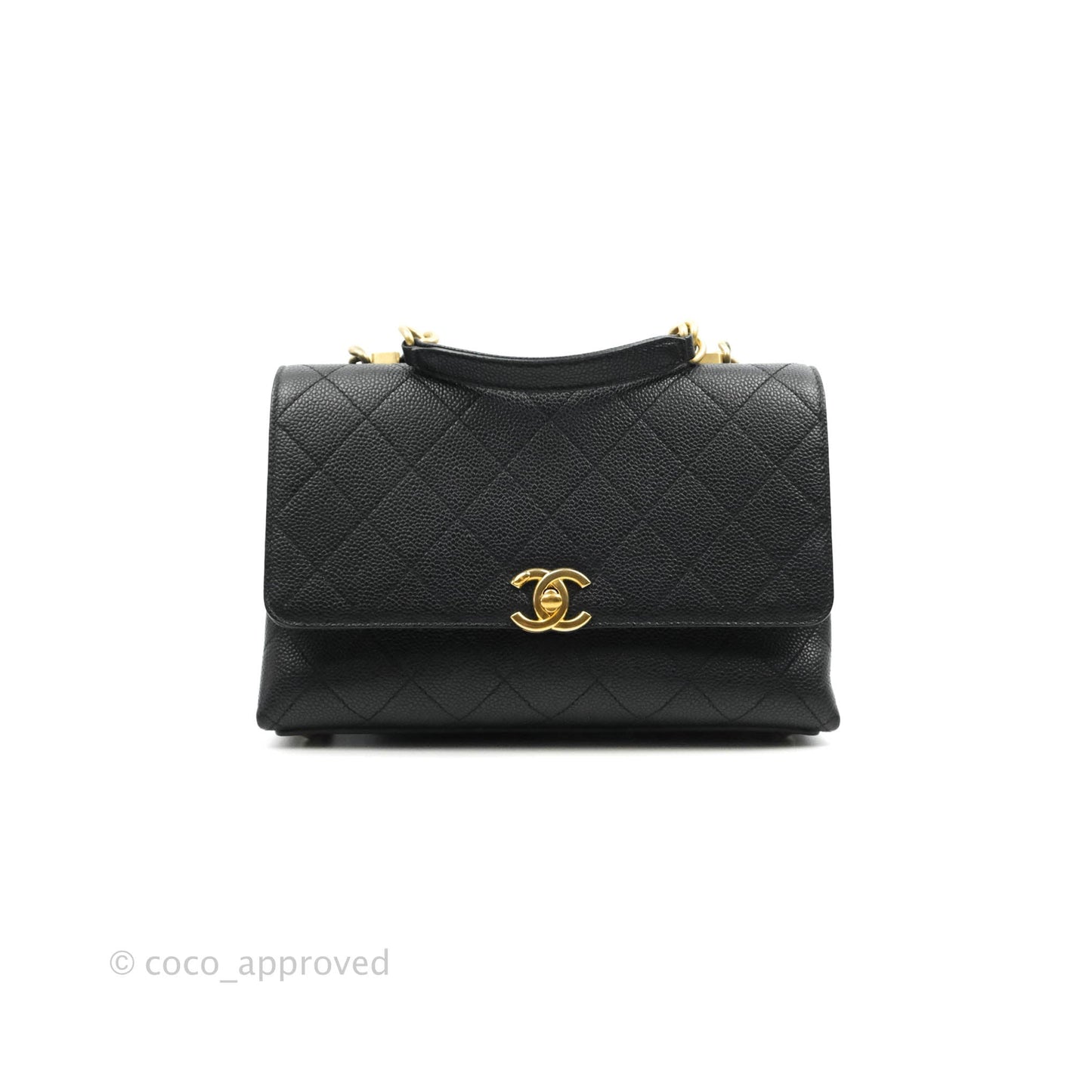 Chanel Chic Affinity Small Grained Calfskin Black Aged Gold Hardware