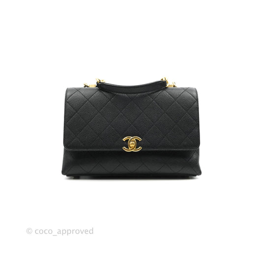 Chanel Chic Affinity Small Grained Calfskin Black Aged Gold Hardware