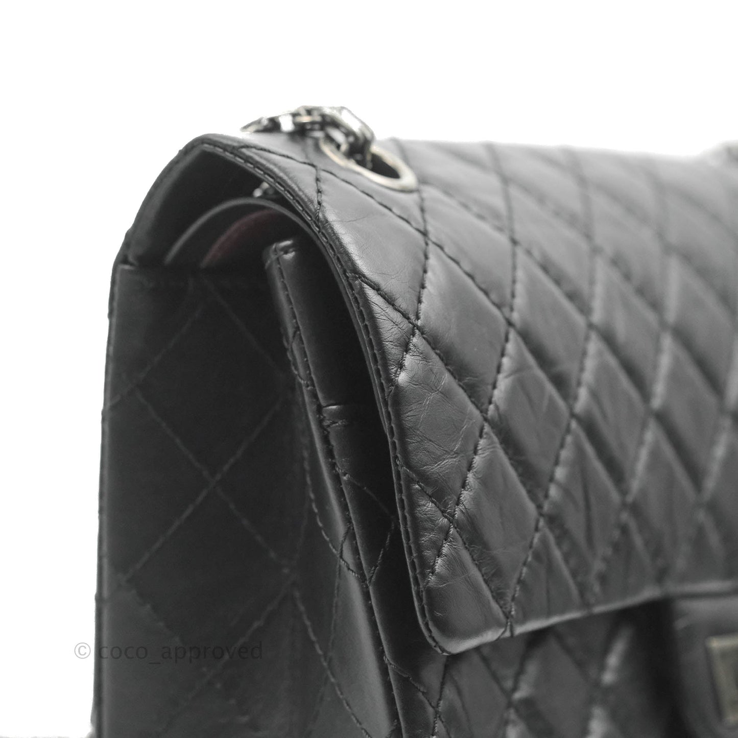 Chanel Reissue 225 Quilted Aged Calfskin Black Ruthenium Hardware
