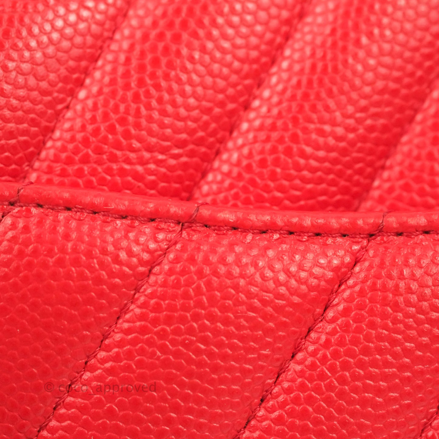 Chanel Quilted Mini Rectangular Flap Red Chevron Caviar Silver Hardware
