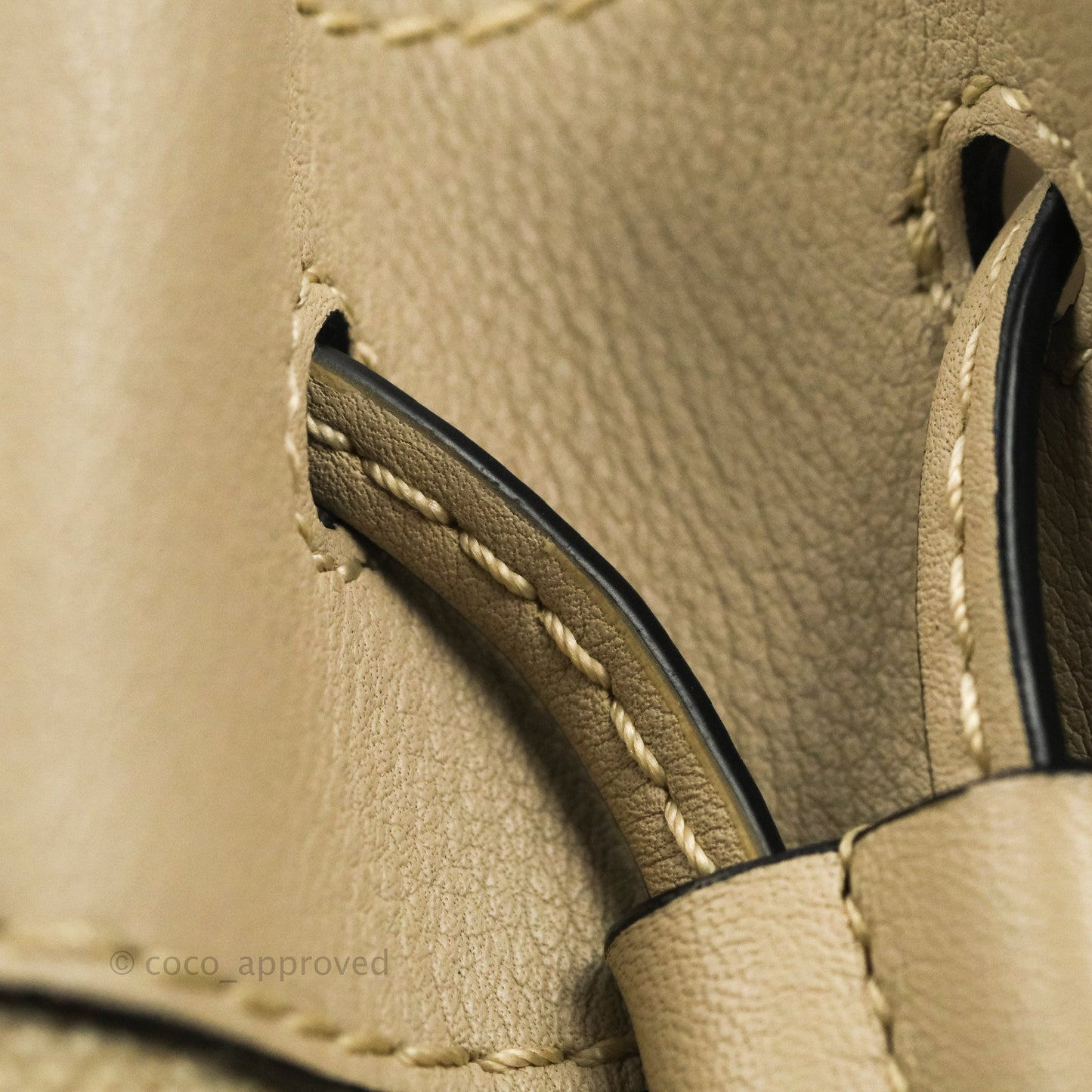 Loewe Mini Hammock Drawstring Taupe Calfskin