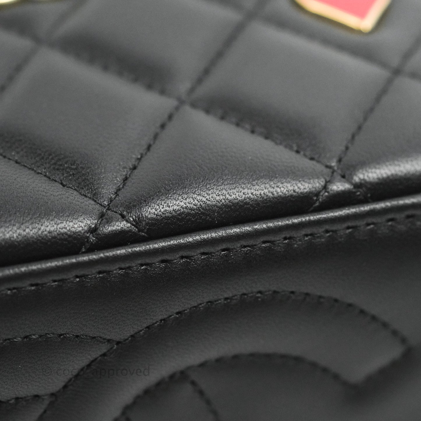 Chanel Vanity with Chain Black Lambskin Gold Hardware 23C
