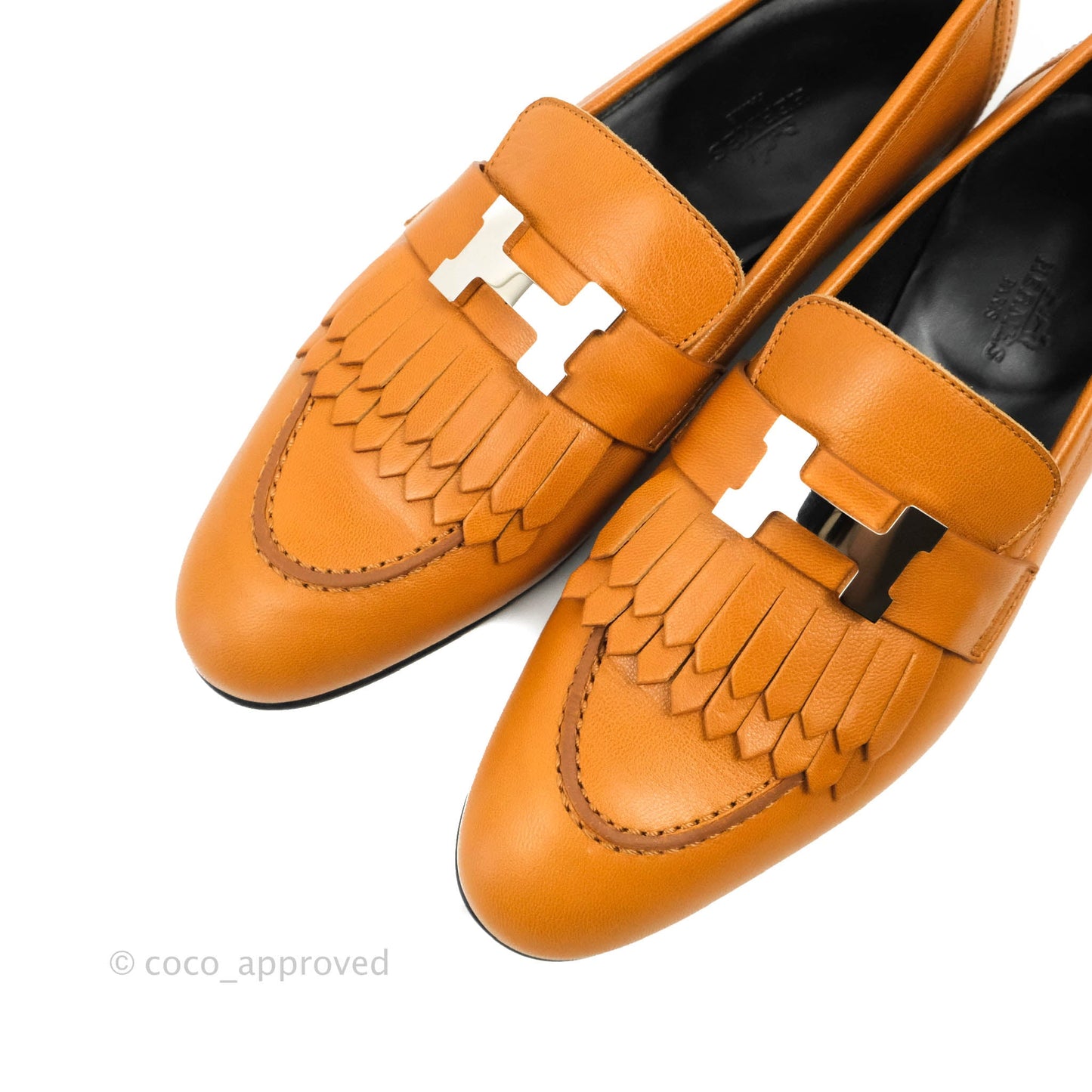 Hermes Royal Loafer Beige Doré Silver Hardware Size 37.5