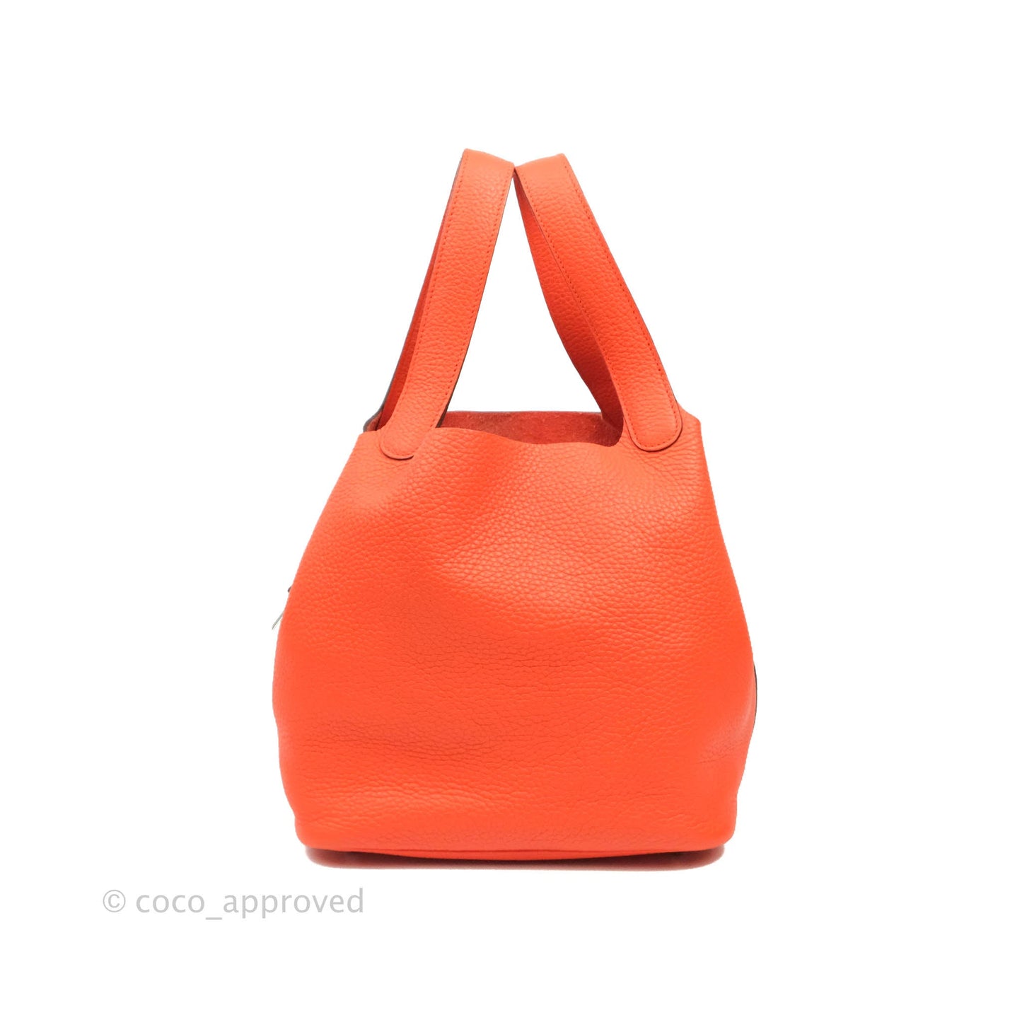 Hermès Picotin 22 Orange Clemence Palladium Hardware