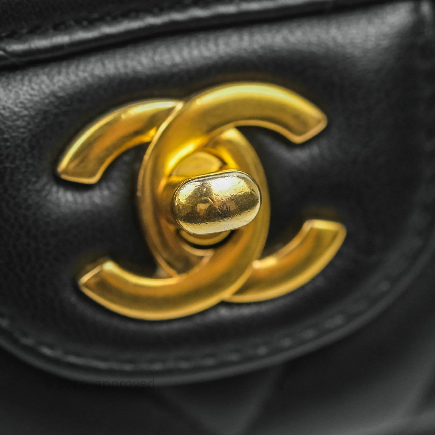 Chanel Chevron Mini Rectangular Flap Black Lambskin Aged Gold Hardware