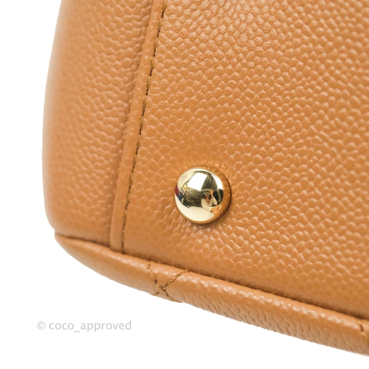 Chanel Quilted Medium Business Affinity Flap Caramel Caviar Gold Hardware 21P