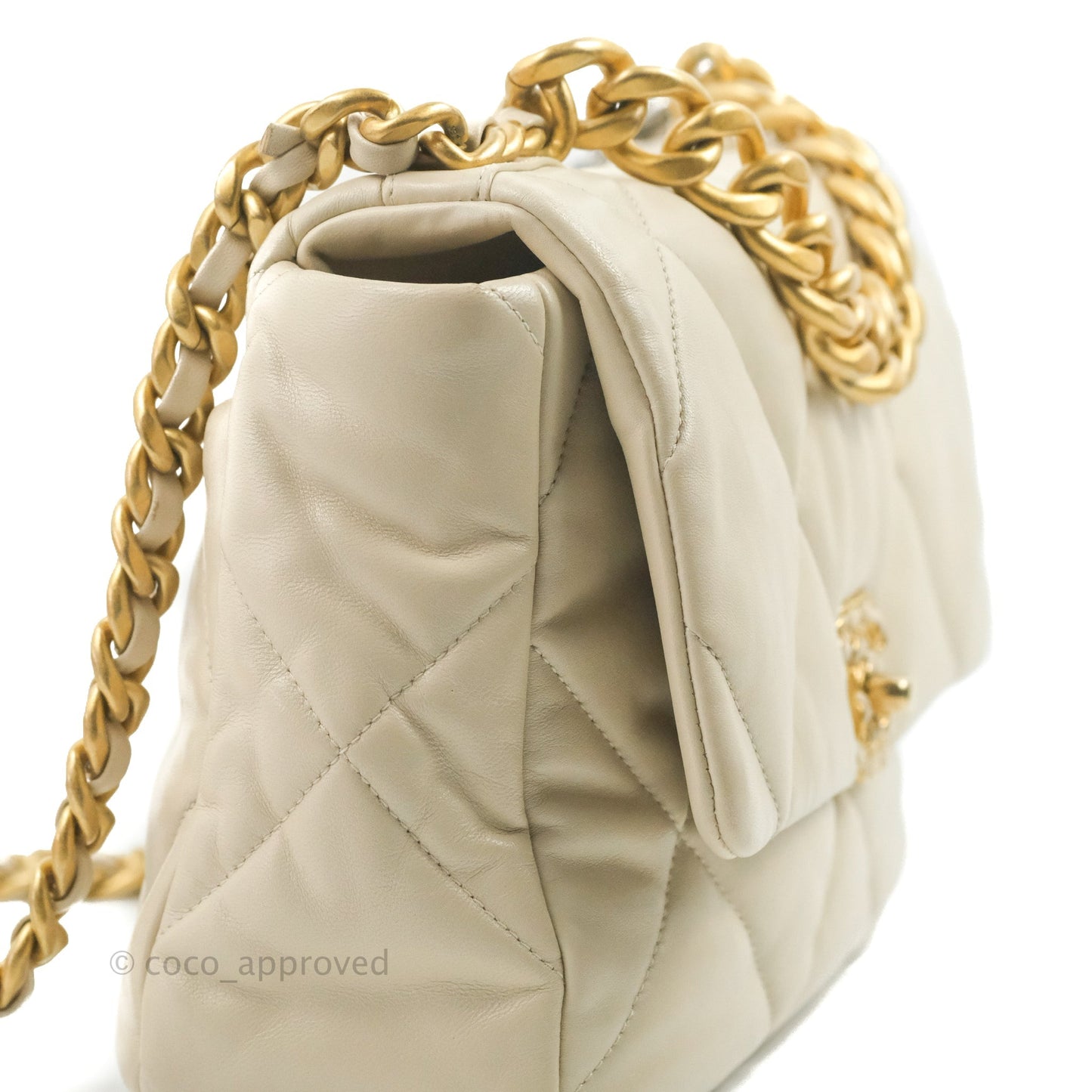 Chanel 19 Medium Ivory Mixed Hardware