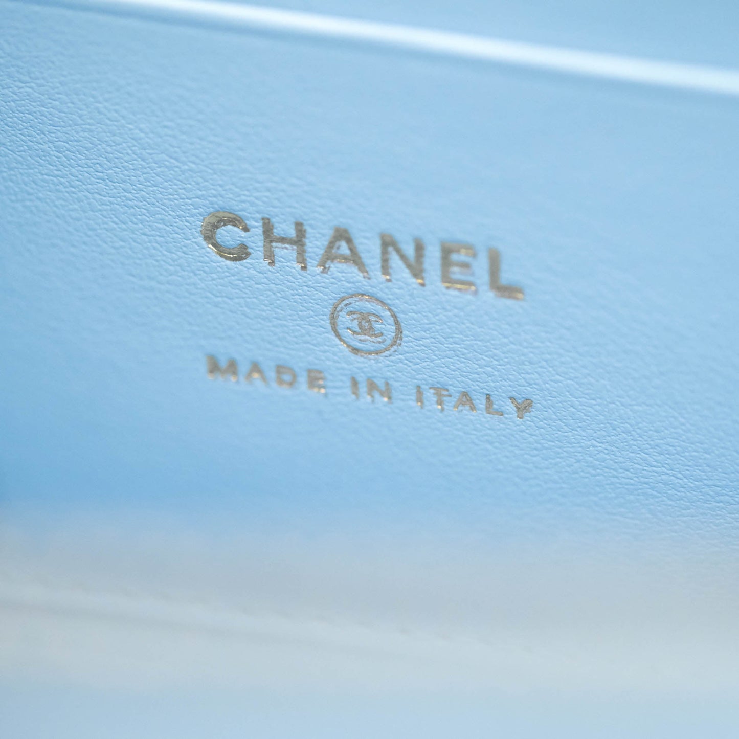 Chanel Vanity Rectangular with Top Handle Pick Me Up Blue Caviar Aged Gold Hardware 22S