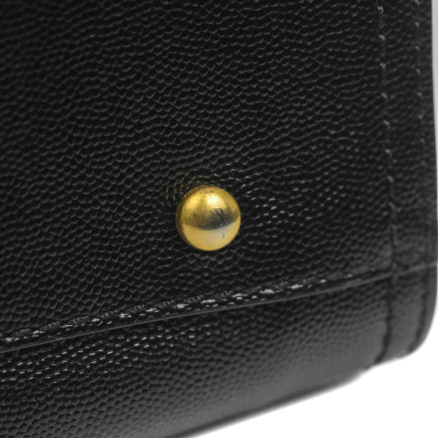 Chanel Small Studded Deauville Tote Black Caviar Gold Hardware