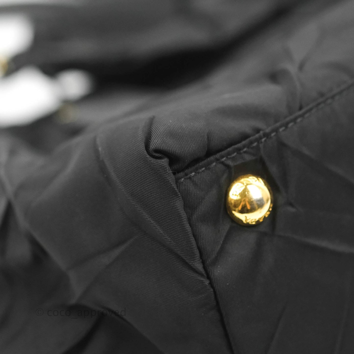 Prada Black Nylon Tassel Tote Bag Gold Hardware