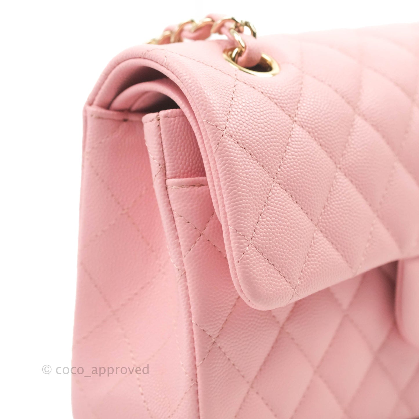 Chanel Classic Small S/M Flap Pink Caviar Gold Hardware 22C