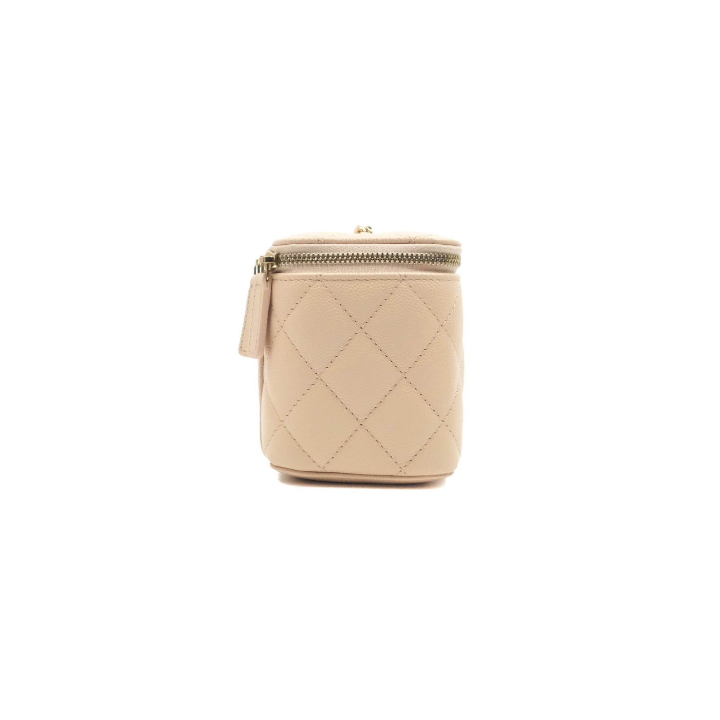 Chanel Vanity with Classic Chain Light Beige Caviar Gold Hardware 22C