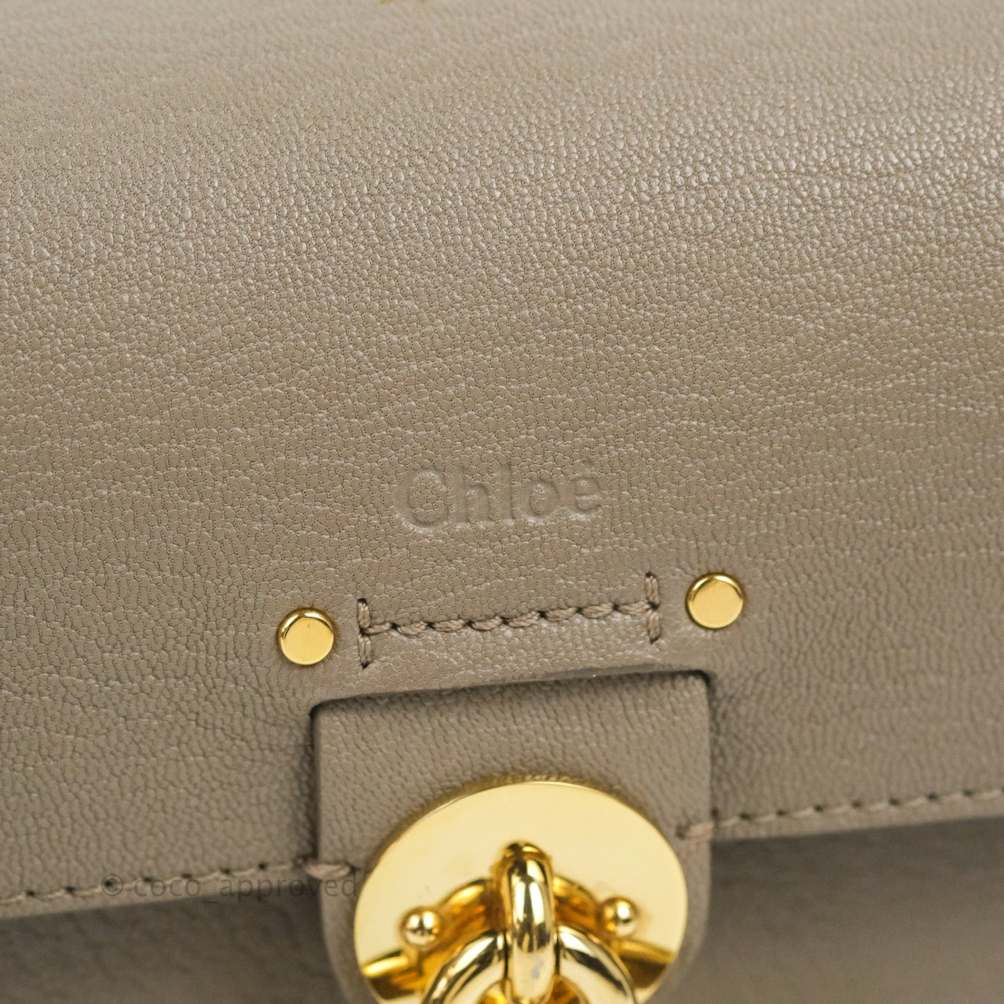 Chloé Small Tess Bag Motty Grey Grained Calfskin
