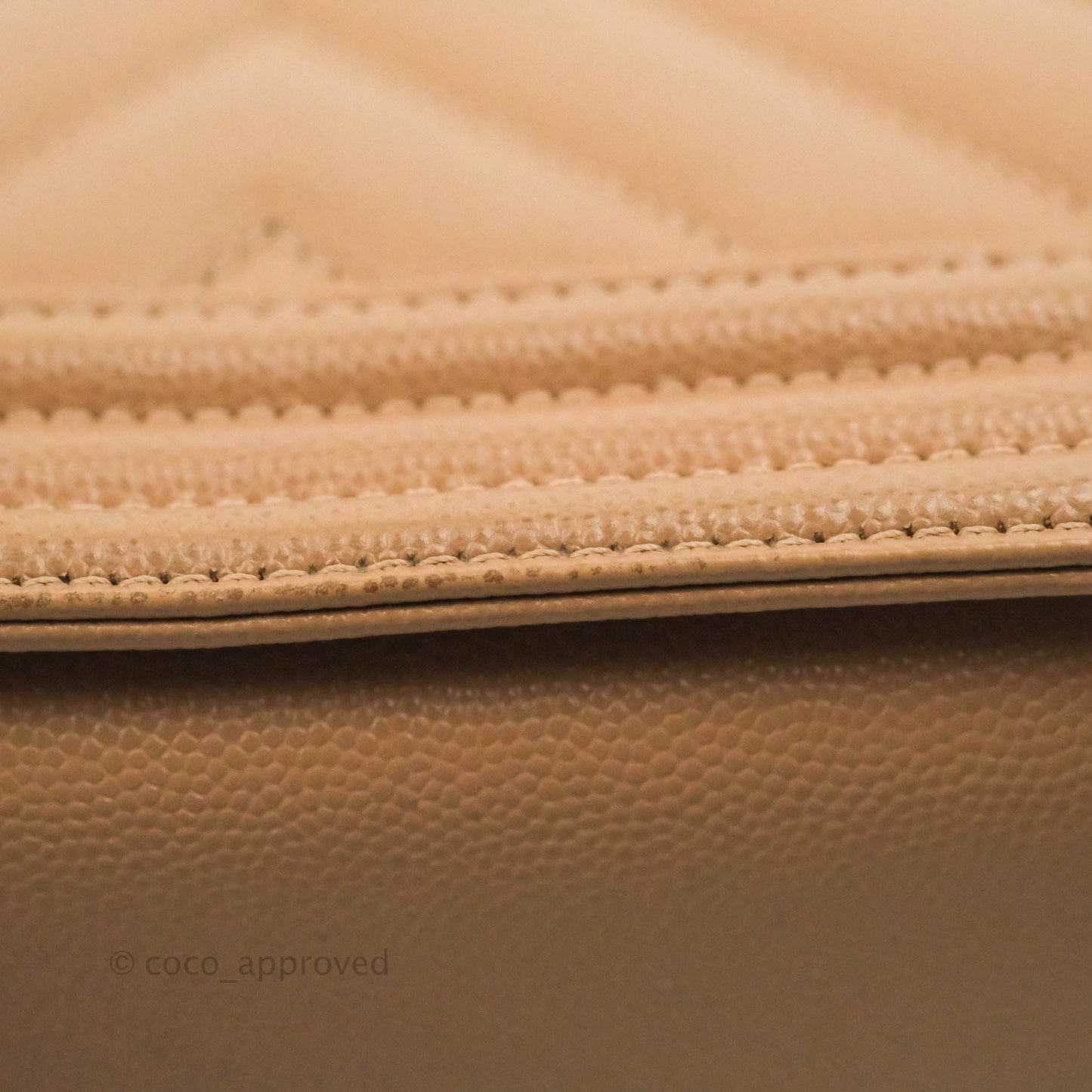 Chanel Small Chevron Boy Dark Beige Caviar Gold Hardware