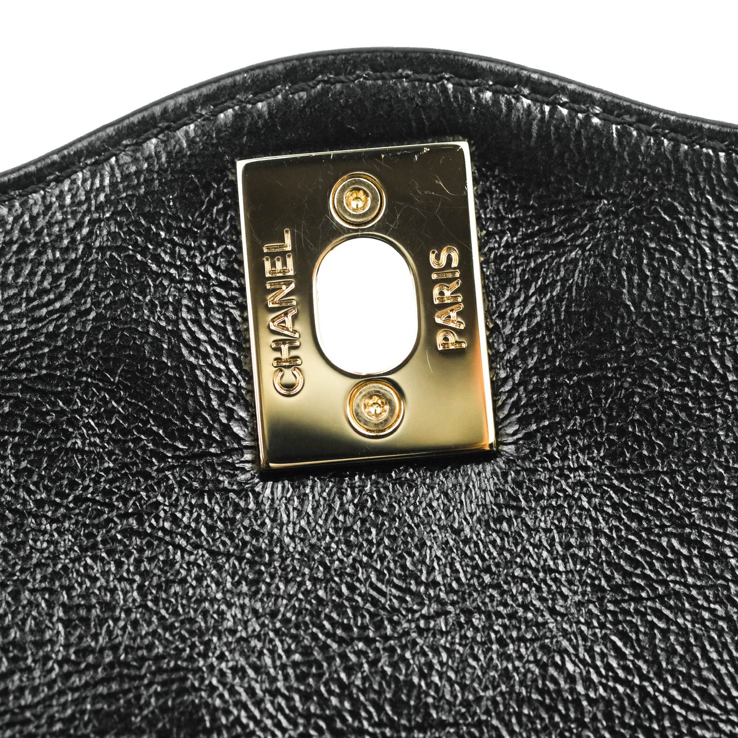 Chanel CC Flap Bag Quilted Shiny Aged Calfskin Gold Hardware