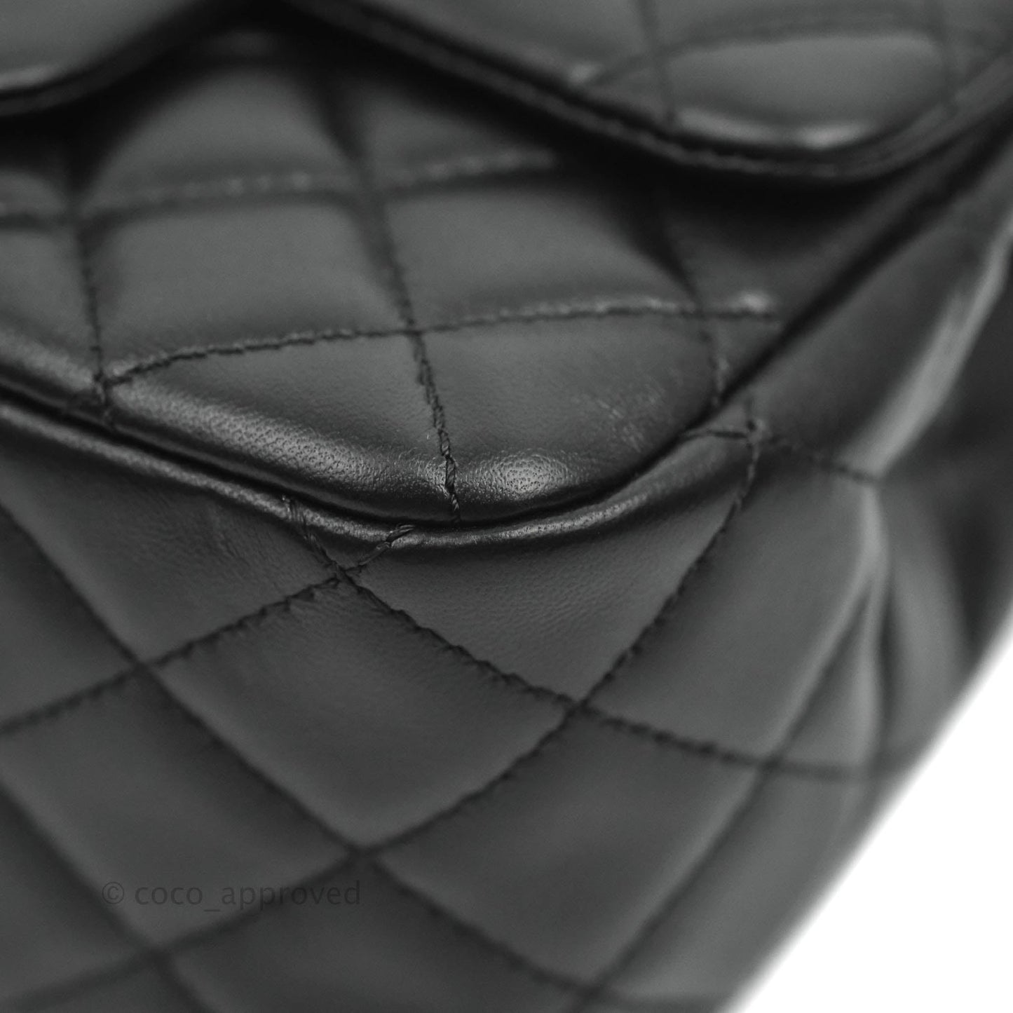 Chanel Romance Mini Square Flap Black Lambskin Aged Gold Hardware