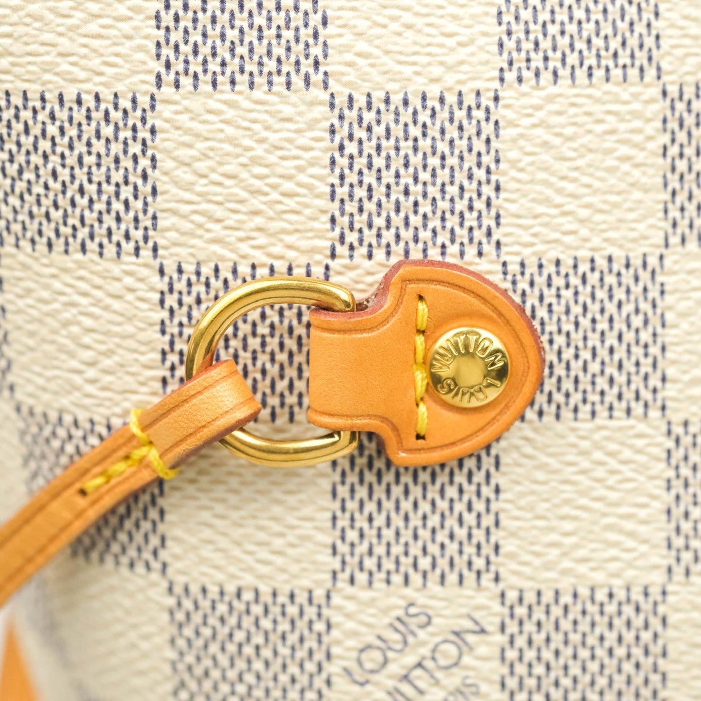 LV Neverfull MM Damier Azur Canvas Tote Bag