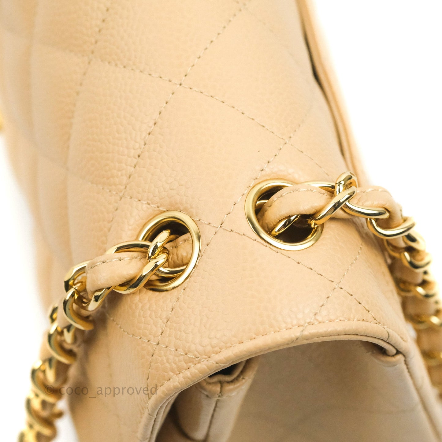Chanel Jumbo Double Flap Beige Caviar Gold Hardware⁣⁣