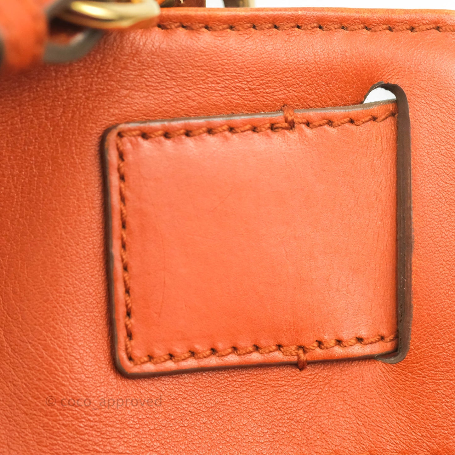 Salvatore Ferragamo Orange Top Handle Bag With Strap