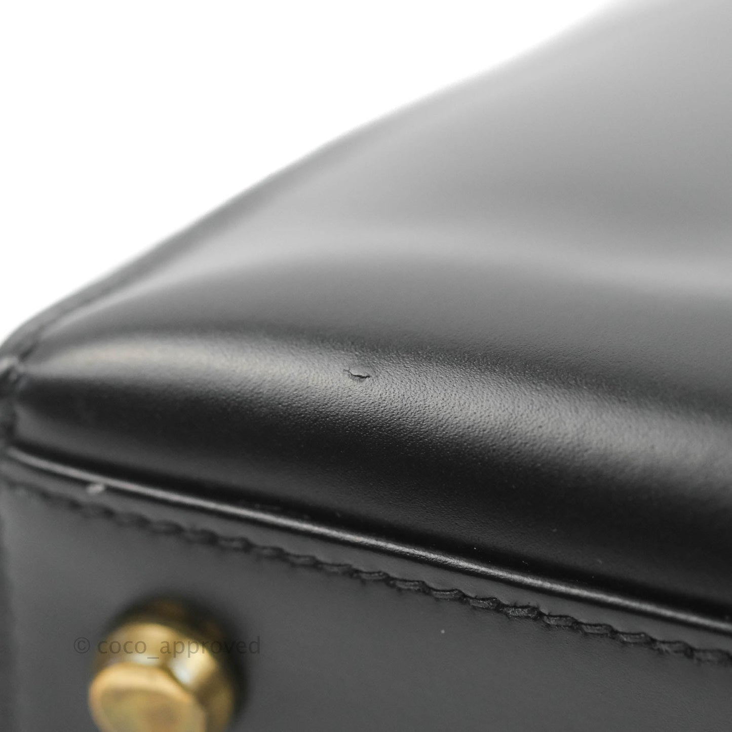 Hermès Kelly 28 Vintage Sellier Black Box Leather Gold Hardware