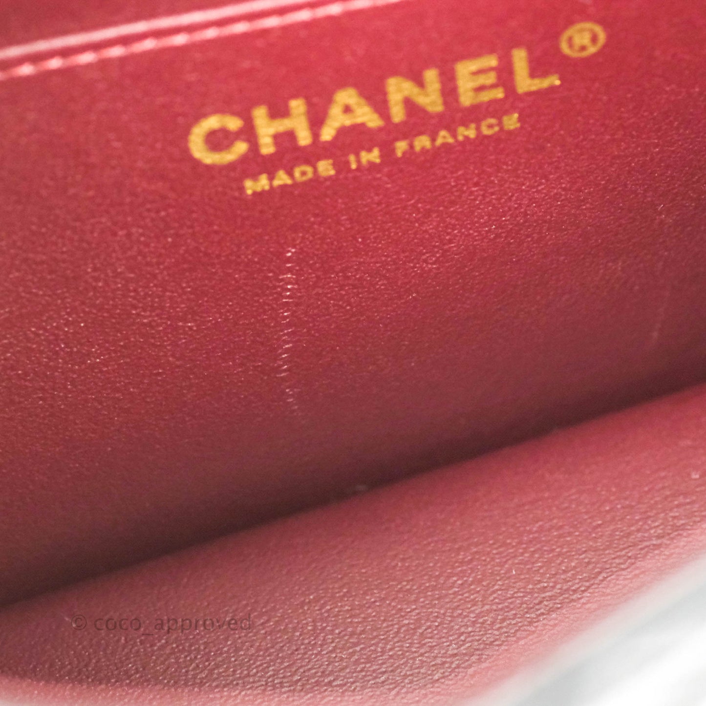 Chanel Quilted Mini Rectangular Black Lambskin Gold Hardware
