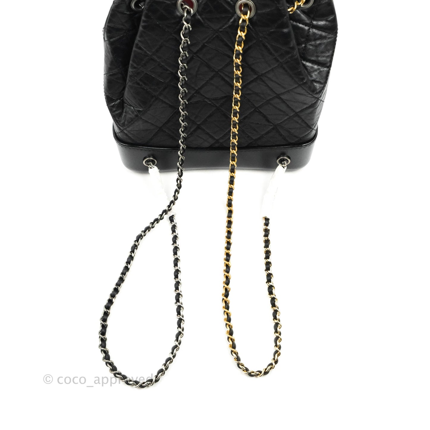 Chanel Small Gabrielle Backpack Black Aged Calfskin