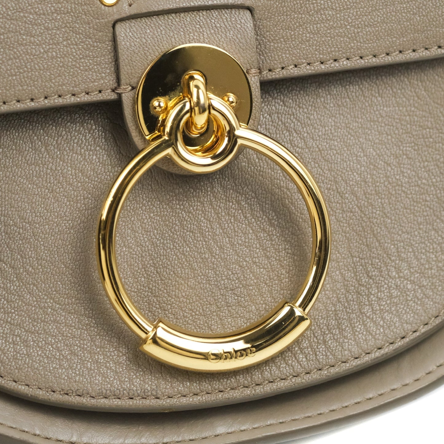Chloé Small Tess Bag Motty Grey Grained Calfskin