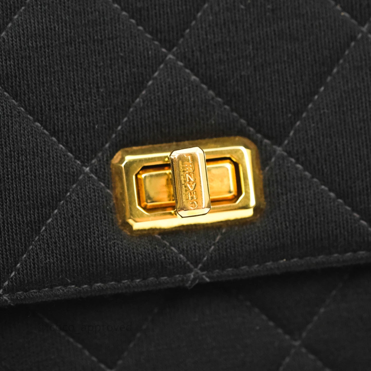 Chanel Vintage Small Quilted Jersey Mademoiselle Top Handle Flap Bag Black