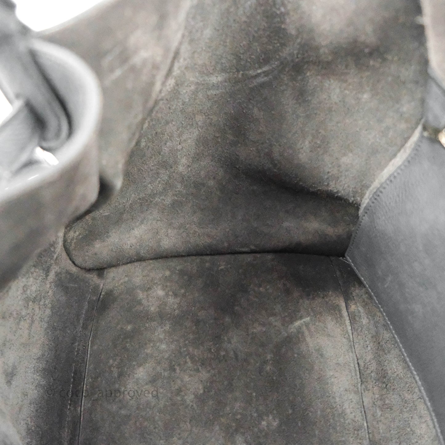 Celine Small Big Bag Black Supple Grained Leather Silver Hardware Dark Grey