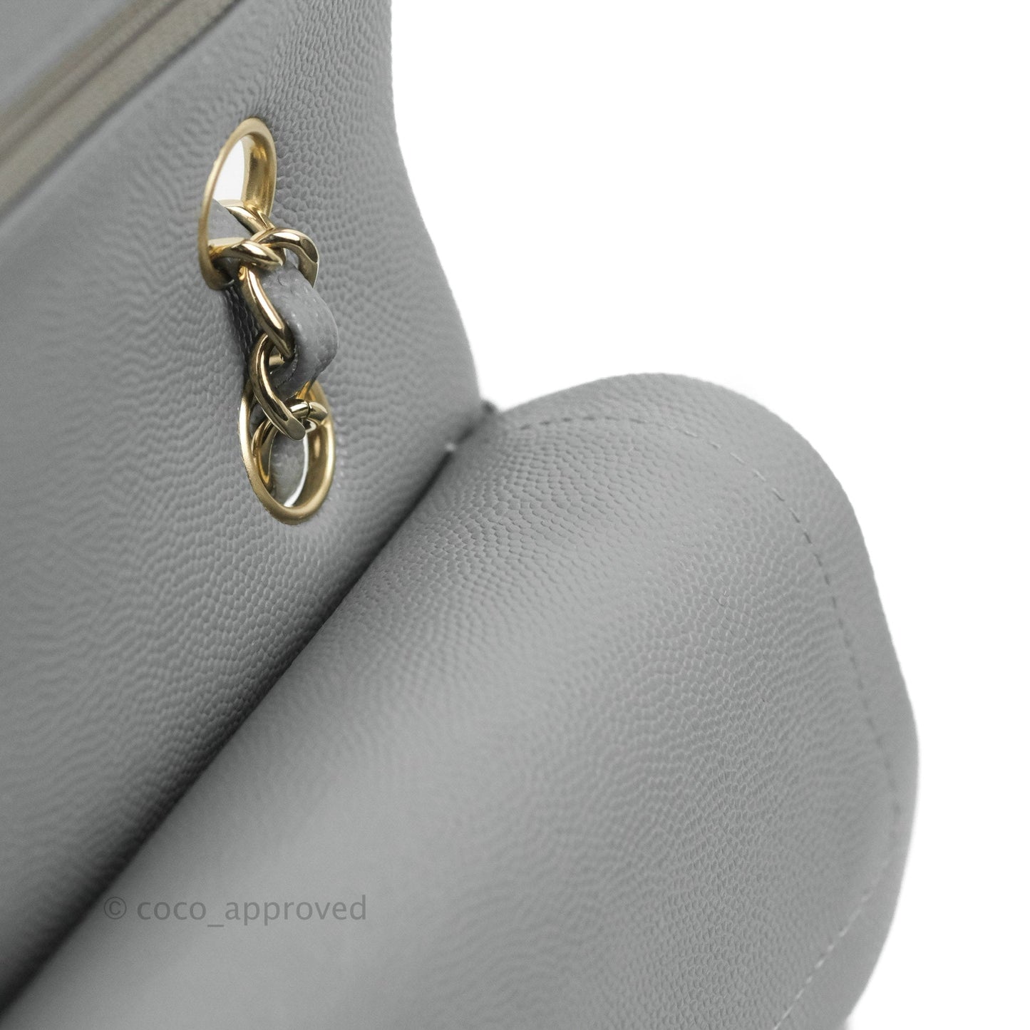 Chanel Classic Medium M/L Flap Dark Grey Caviar Gold Hardware 20C