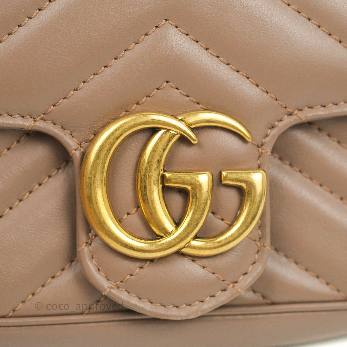 Gucci GG Marmont Matelassé Leather Super Mini Bag Dusty Pink