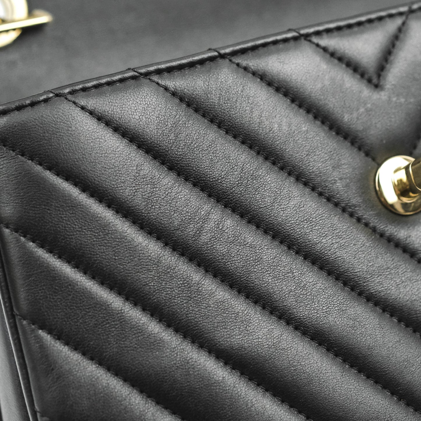 Chanel Trendy CC Chevron Small Black Lambskin Gold Hardware