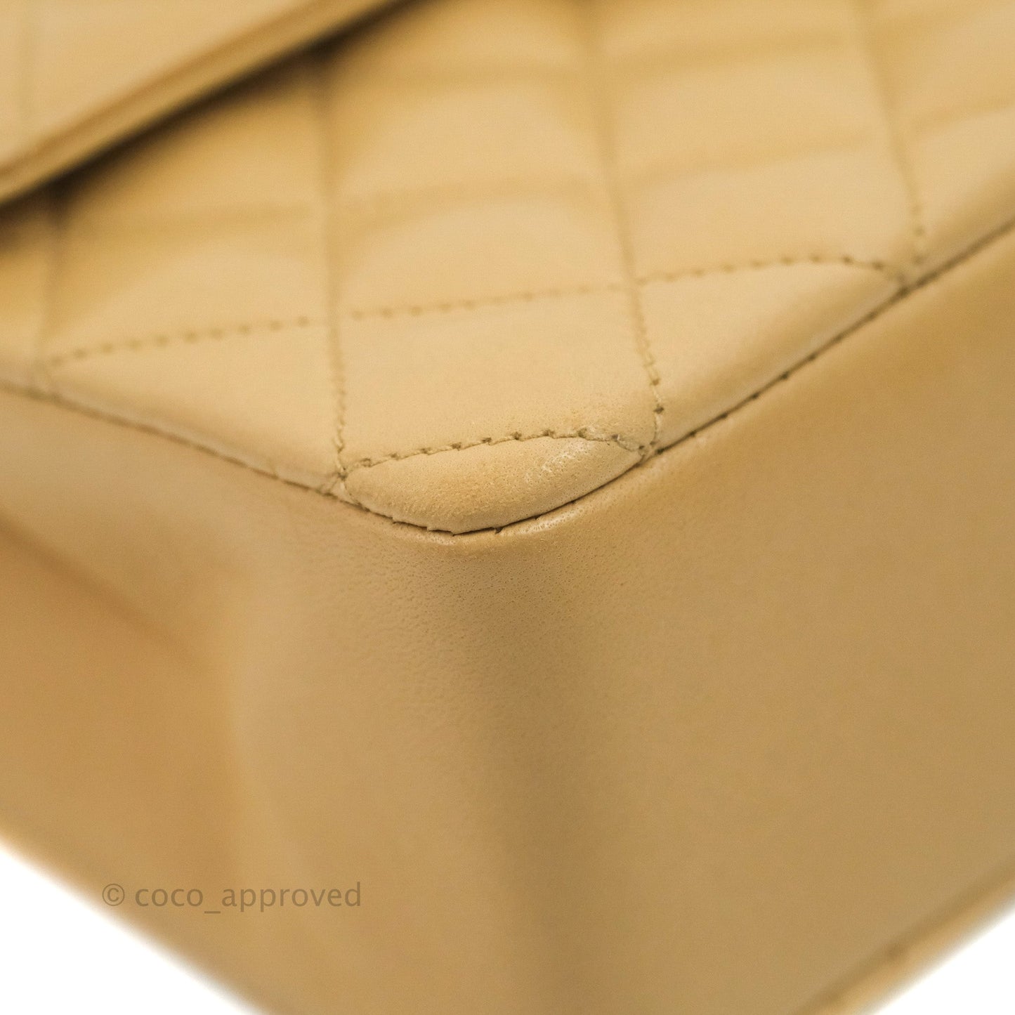 Chanel Vintage Mini Square Beige Lambskin 24K Gold Hardware