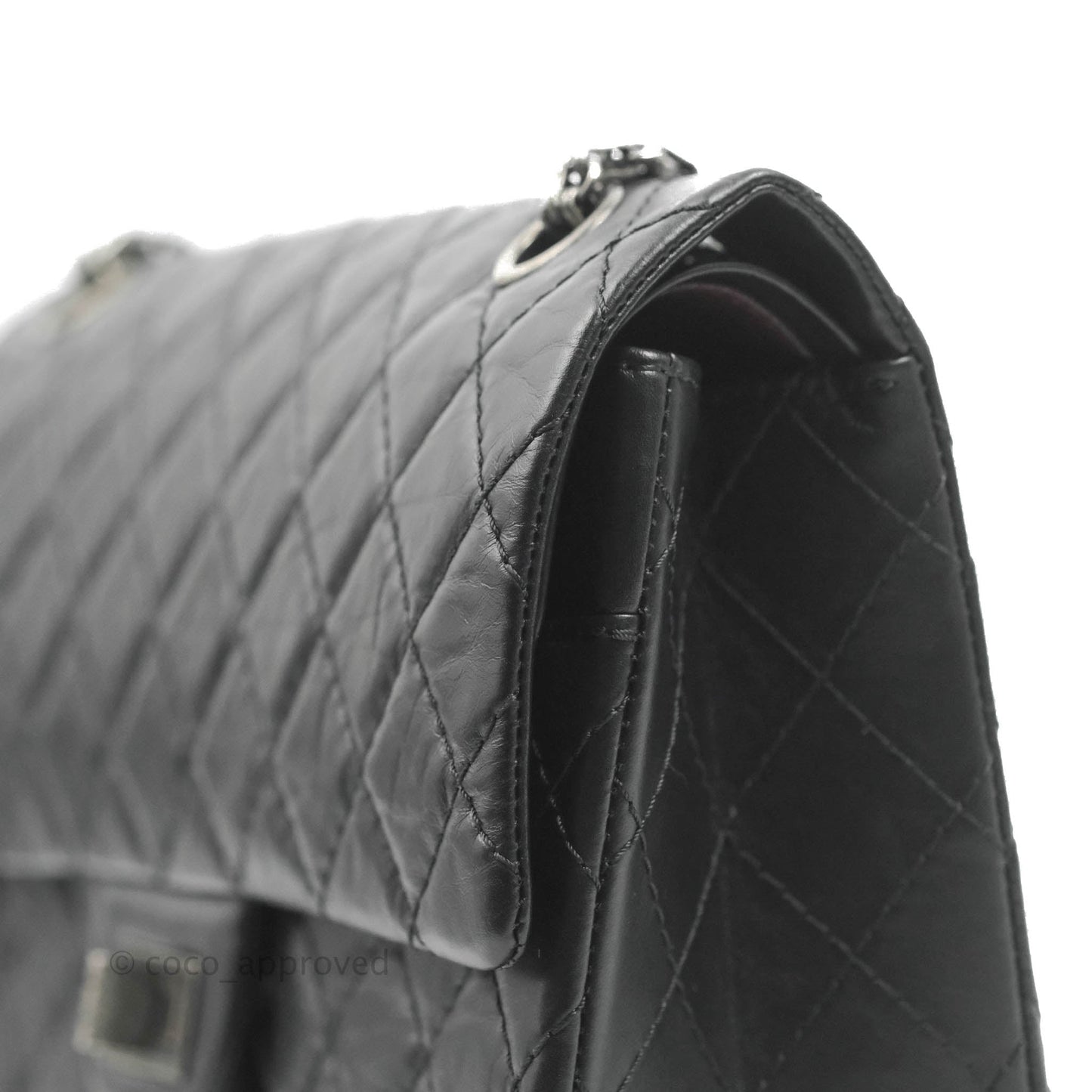 Chanel Reissue 225 Quilted Aged Calfskin Black Ruthenium Hardware