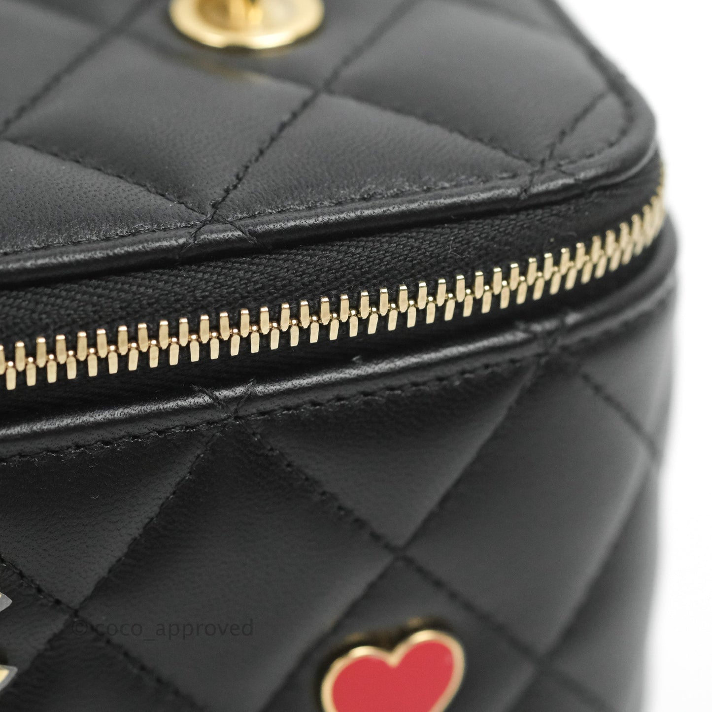 Chanel Vanity with Chain Black Lambskin Gold Hardware 23C