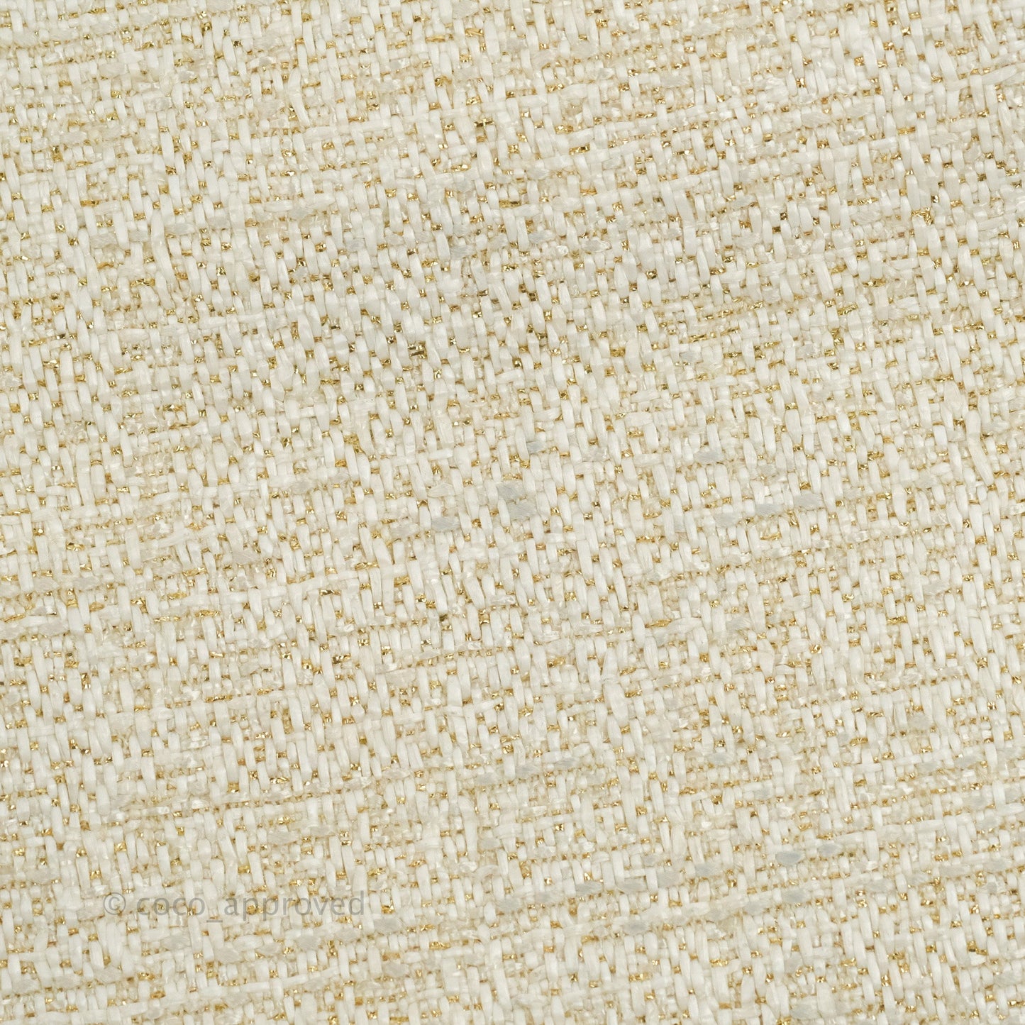 Chanel Large Deauville Ivory/Gold Canvas Gold Hardware