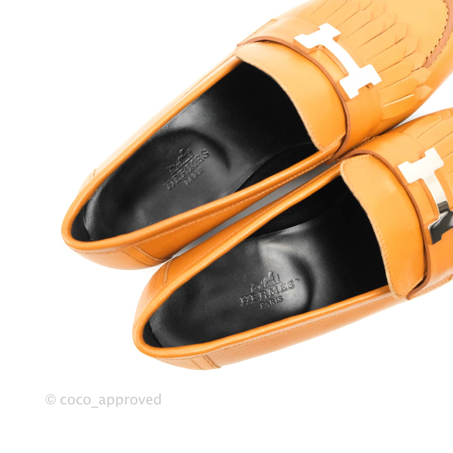 Hermes Royal Loafer Beige Doré Silver Hardware Size 37.5