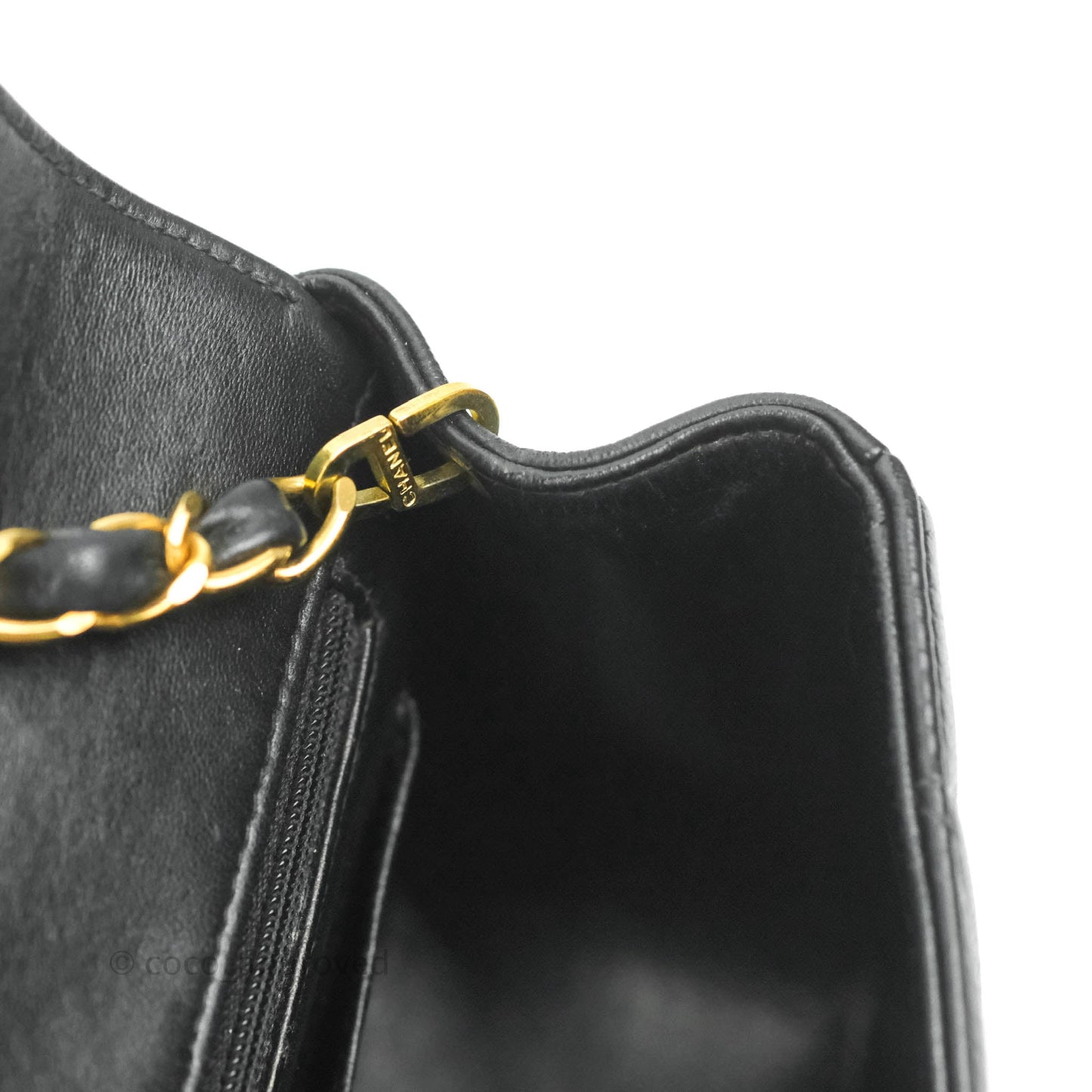 Chanel Black Quilted Lambskin Small Vintage Classic Diana Flap Bag