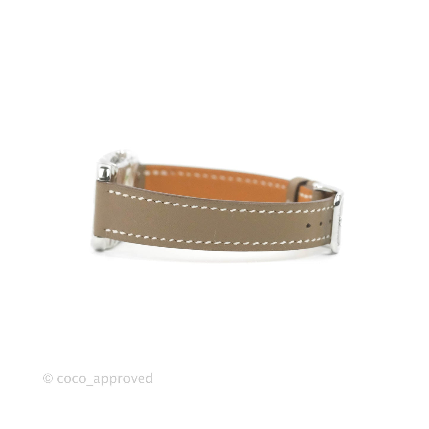 Hermès Cape Cod Serti-Swift Etoupe Watch Palladium Hardware