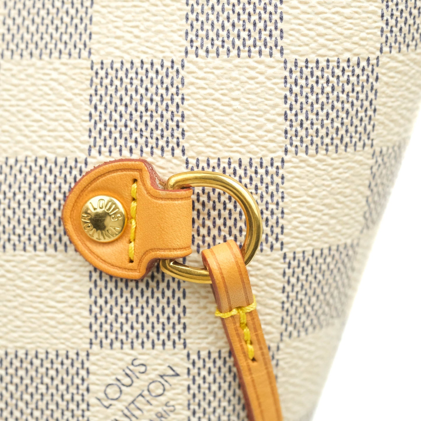 LV Neverfull MM Damier Azur Canvas Tote Bag