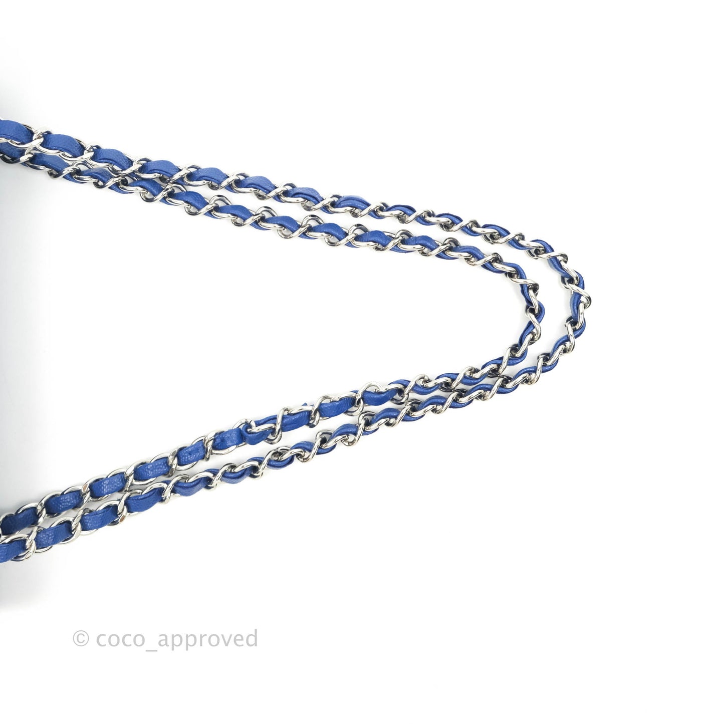 Chanel Small Classic Quilted Flap Blue Caviar Silver Hardware
