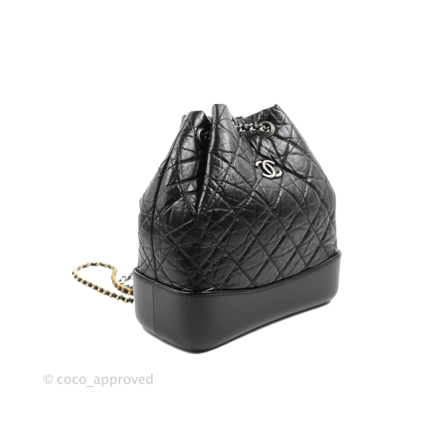 Chanel Small Gabrielle Backpack Black Aged Calfskin