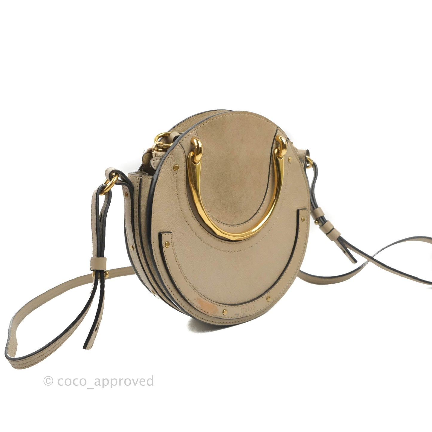 Chloe Calfskin Suede Small Pixie Bag Motty Grey