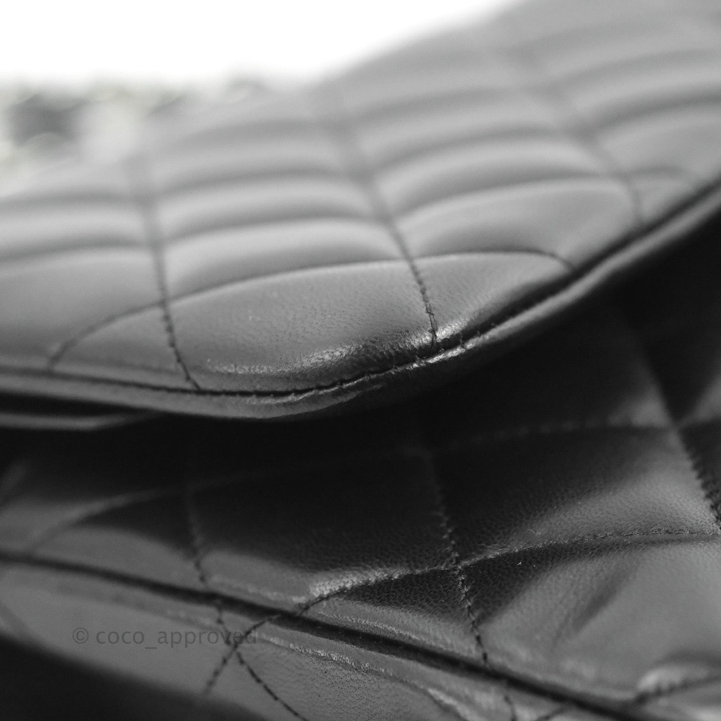 Chanel Jumbo Double Flap Black Lambskin Silver Hardware⁣⁣